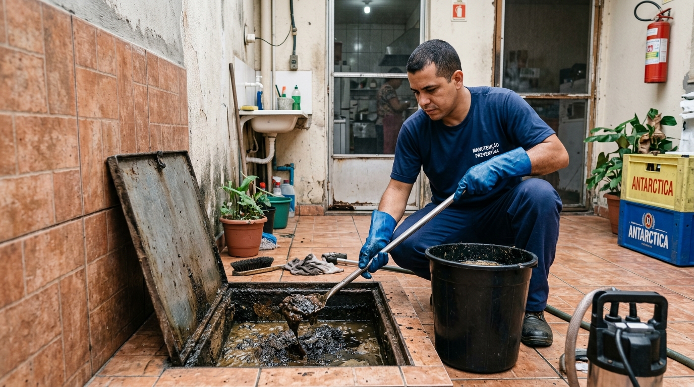 Limpeza de Caixa de Gordura perto de mim em Cotia‑SP